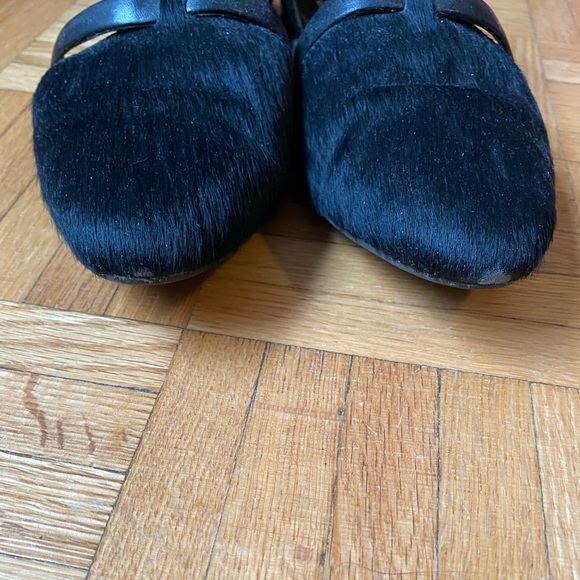 CAMPER pointed toe flats leather and faux fur - Picture 2 of 4